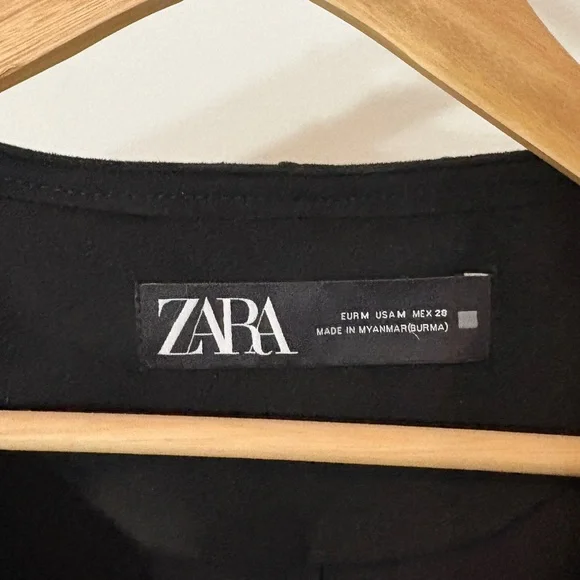 Zara Elegant Black Open-Front Jacket - Picture 4 of 4
